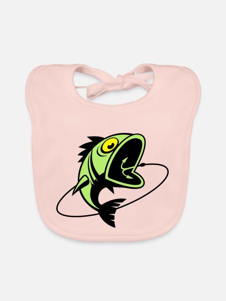 VL107B_BigFish_3c - Baby Bio-Lätzchen - Rose - Vorne