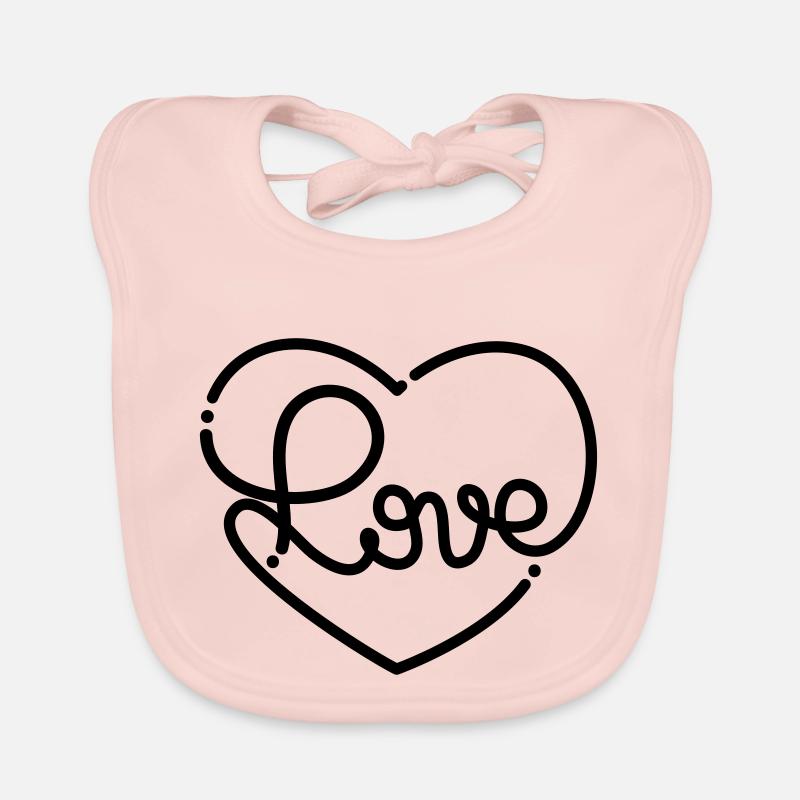 Love - Baby Bio-Lätzchen - Rose