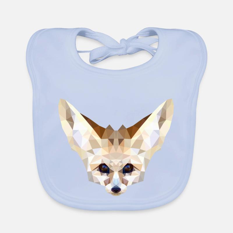 Fennec low poly Organic Baby Bibs