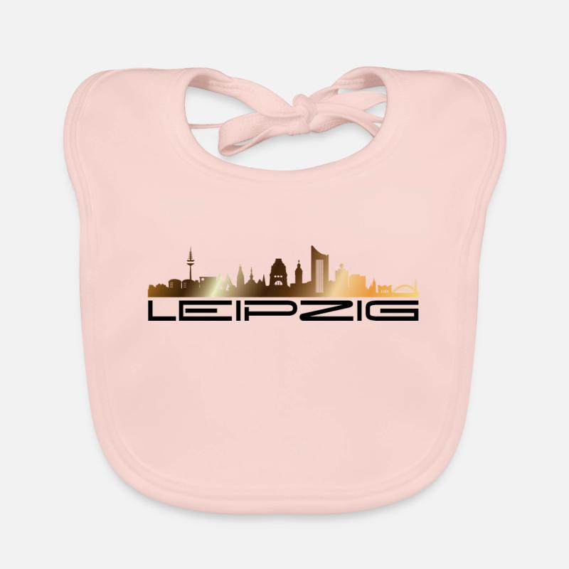 Leipzig Skyline Baby Bio-Lätzchen
