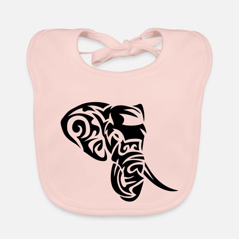 elephant tribal elefant 402 Bavoir bio Bébé