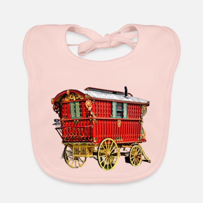 vardo gipsy caravan, ledge hand made wagon Organic Baby Bibs