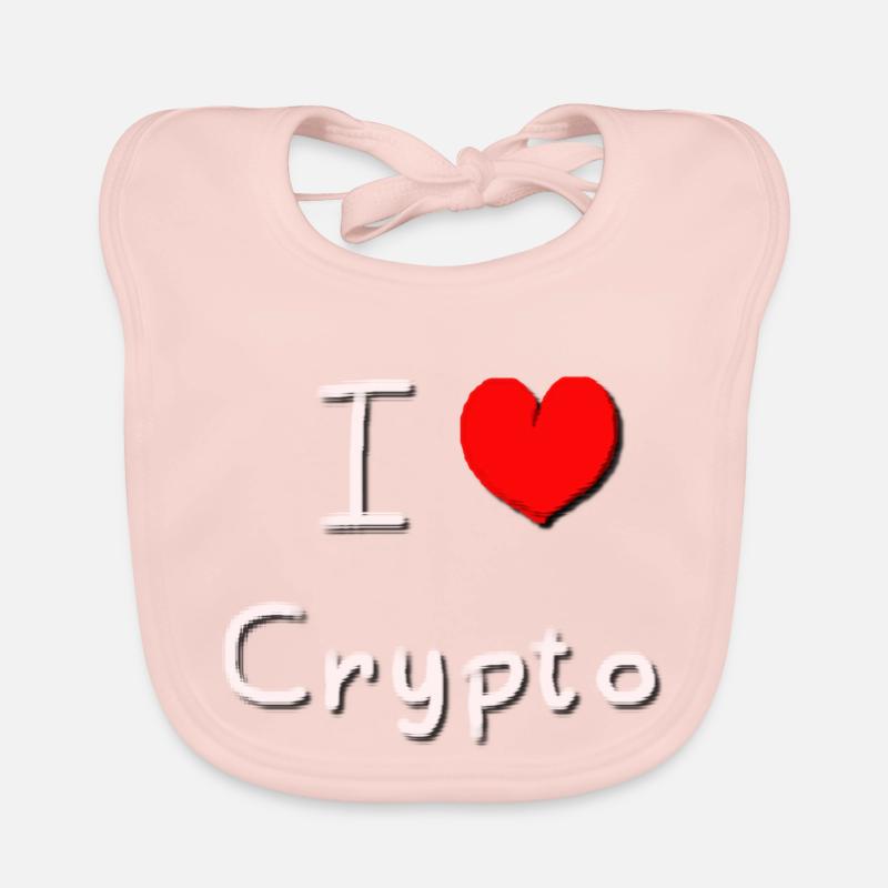 J’adore Crypto - Bavoir bio Bébé - rose