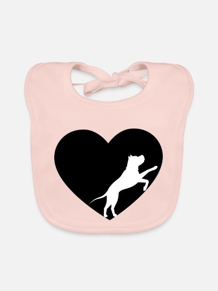 Hund Dog - Baby Bio-Lätzchen - Rose - Vorne