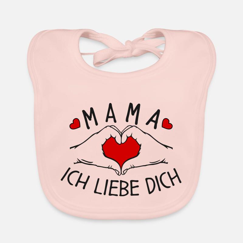 Mama ich liebe Dich Baby Bio-Lätzchen