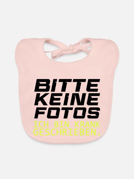 bitte keine fotos - Baby Bio-Lätzchen - Rose - Vorne