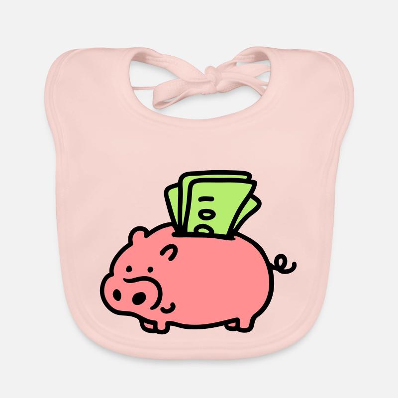 Piggy bank - notes 3 Organic Baby Bibs