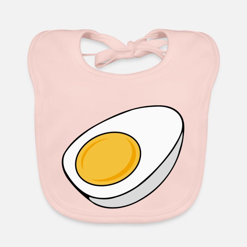 Egg cooked half divided Organic Baby Bibs