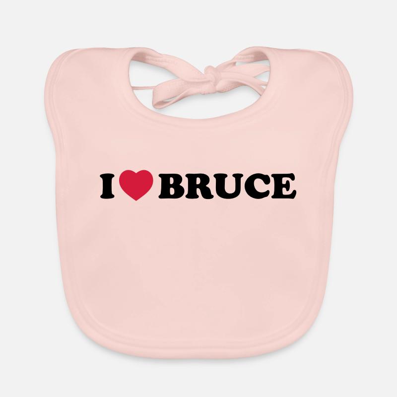 I love bruce - Baby Bio-Lätzchen - Rose