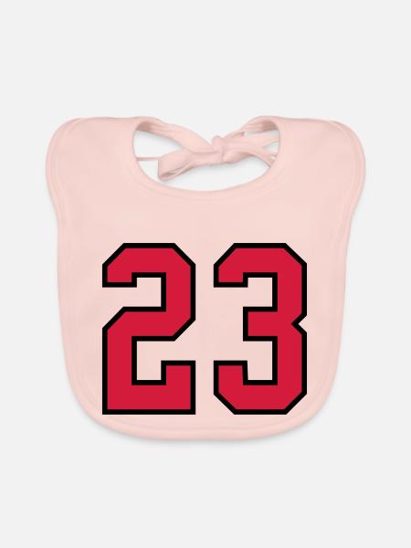23 sports jersey football number new - Baby Bio-Lätzchen - Rose - Vorne