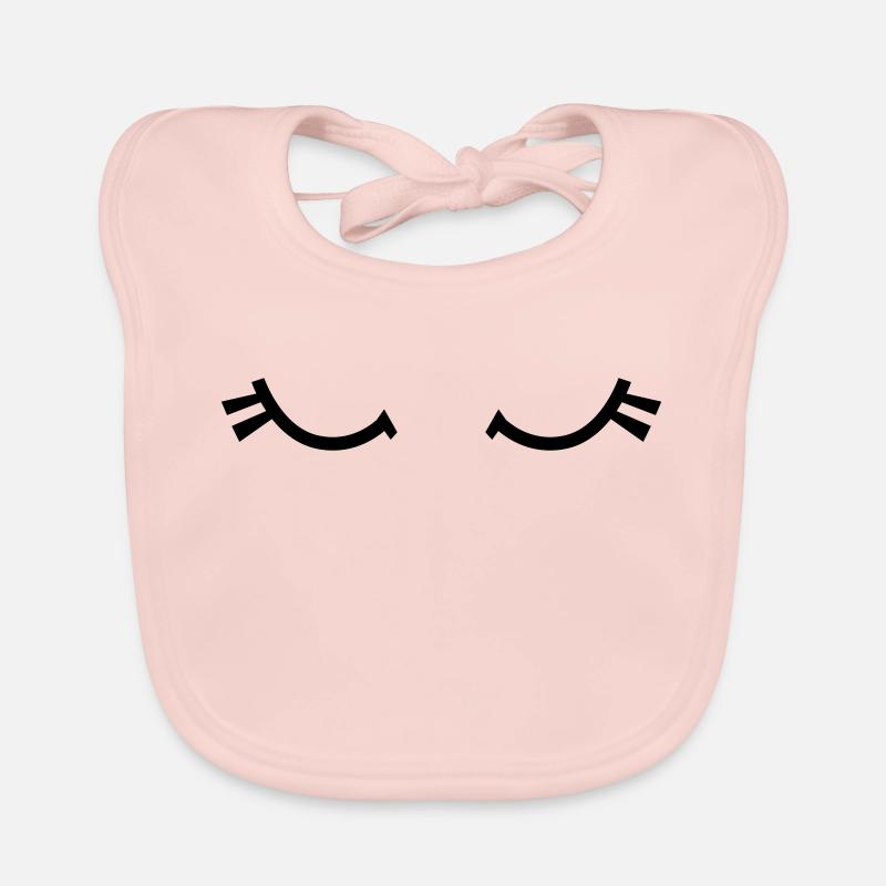 schläfrige Augen mit niedlichen Wimpern Baby Bio-Lätzchen