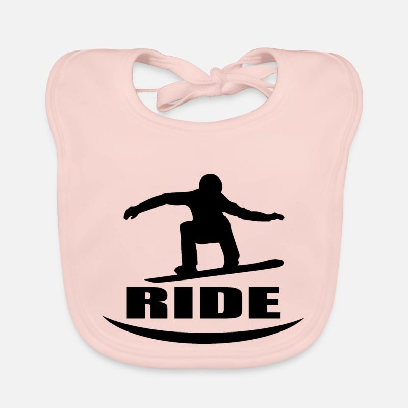 Snowboard Snowboarder Baby Bio-Lätzchen