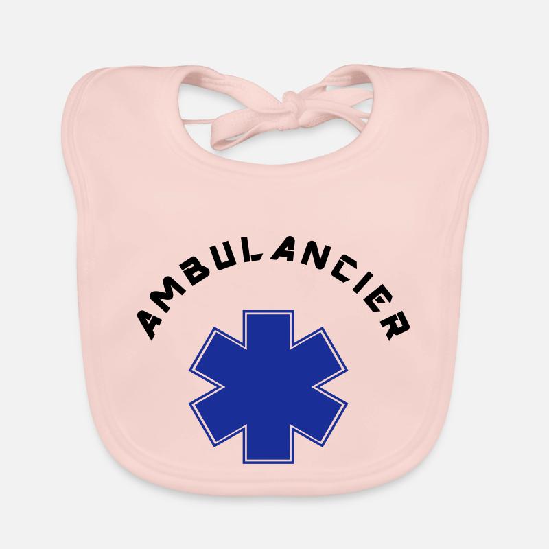 ambulancier logo Bavoir bio Bébé