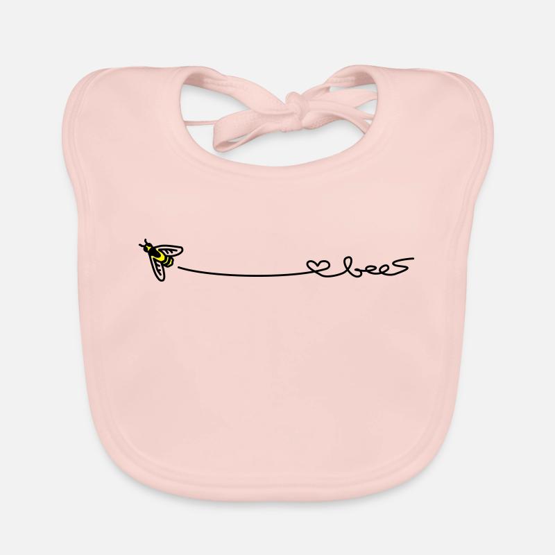 love bees - Baby Bio-Lätzchen - Rose
