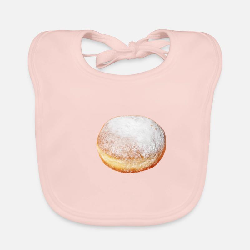 Faschingskrapfen - Baby Bio-Lätzchen - Rose