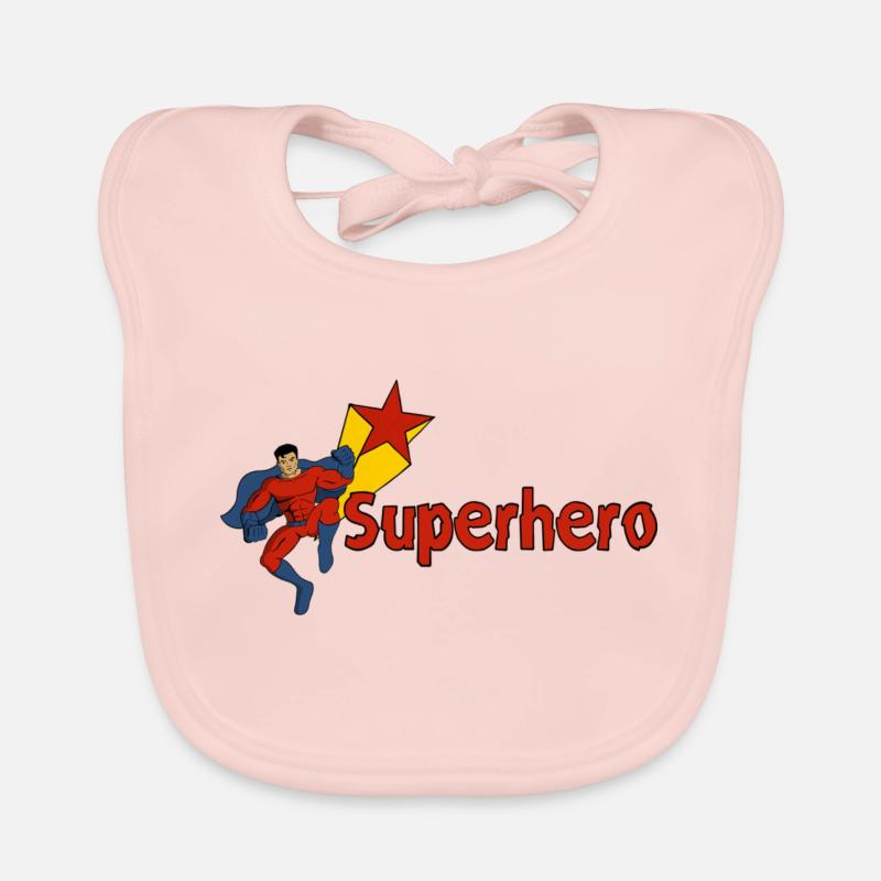 Superhero Comic Superhero - Ideal Gift Idea Organic Baby Bibs