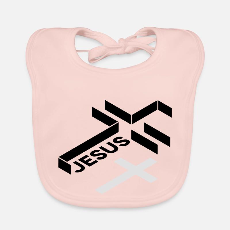 croix jésus Bavoir bio Bébé