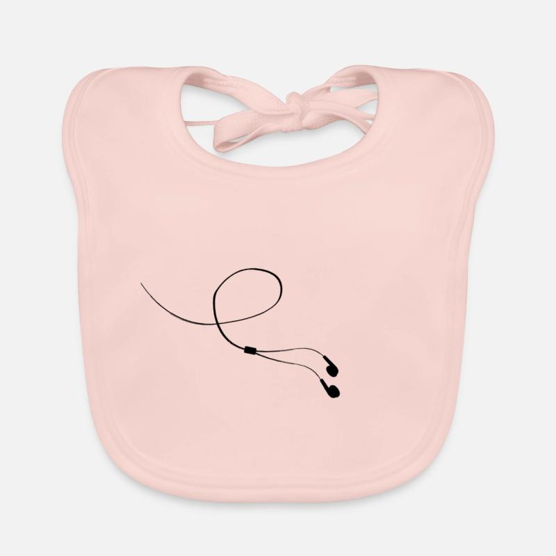 Casque dans l'oreille Bavoir bio Bébé