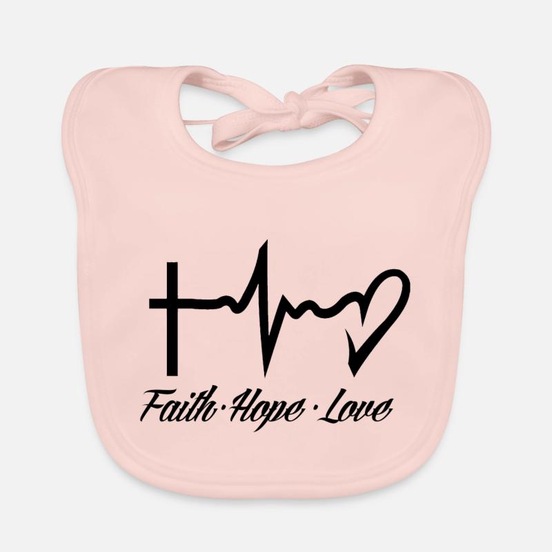 Glaube Hoffnung Liebe Baby Bio-Lätzchen