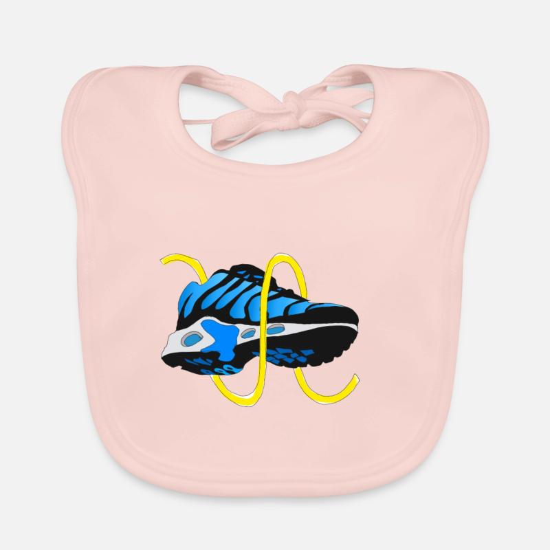 Sneaker Blue Hypebeast graphique de conception de chaussures Bavoir bio Bébé