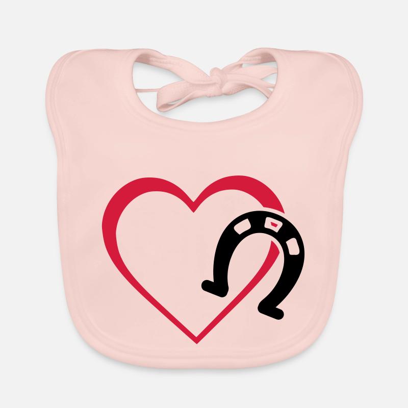 Symbole - Hufe Herz Baby Bio-Lätzchen