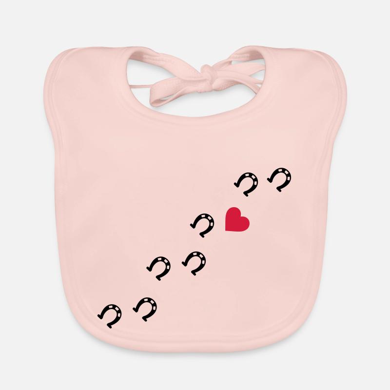 Symbole - Hufe Herz Baby Bio-Lätzchen