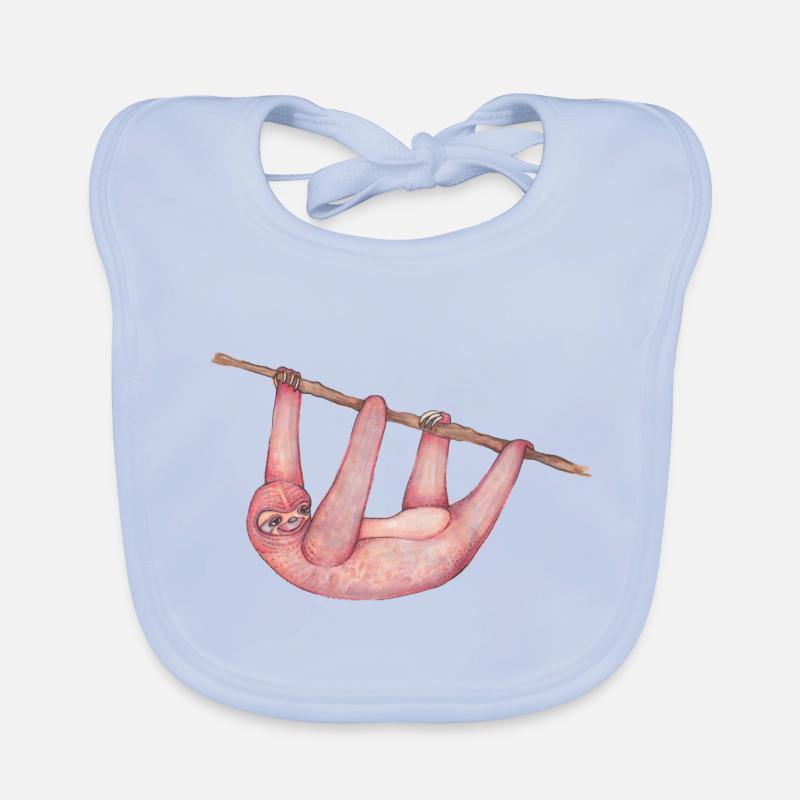 Pink sloth Baby Bio-Lätzchen
