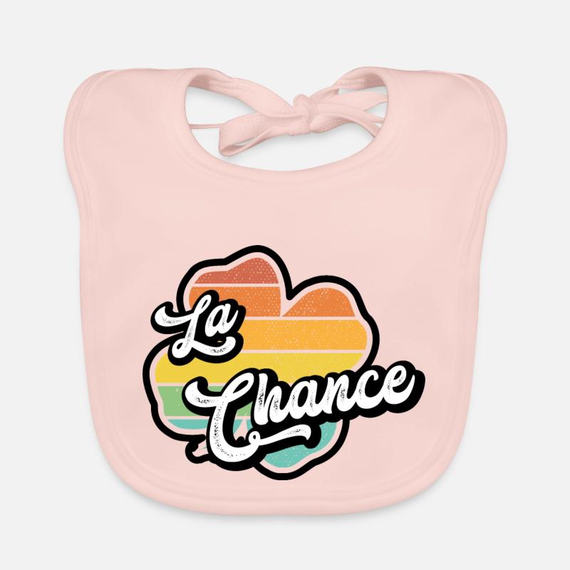 fortuna - colore trifoglio - portafortuna Bavaglino ecologico per neonato