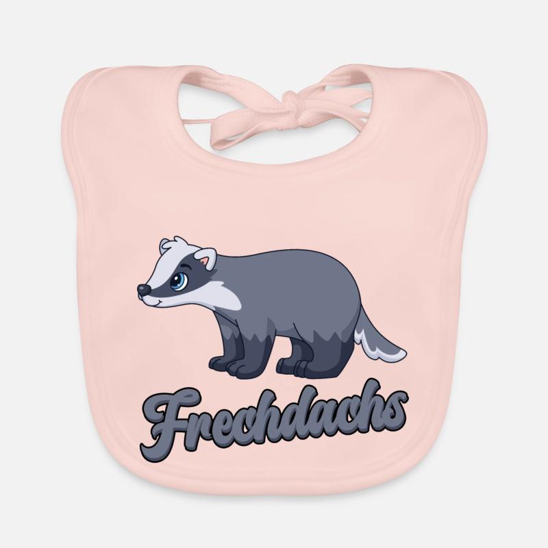 Lustiger, Süßer Dachs, Frechdachs, Baby Bio-Lätzchen