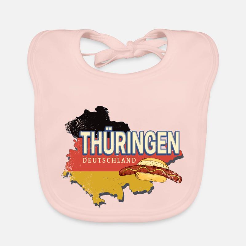 Thuringia Germany Retro State Souvenir Organic Baby Bibs