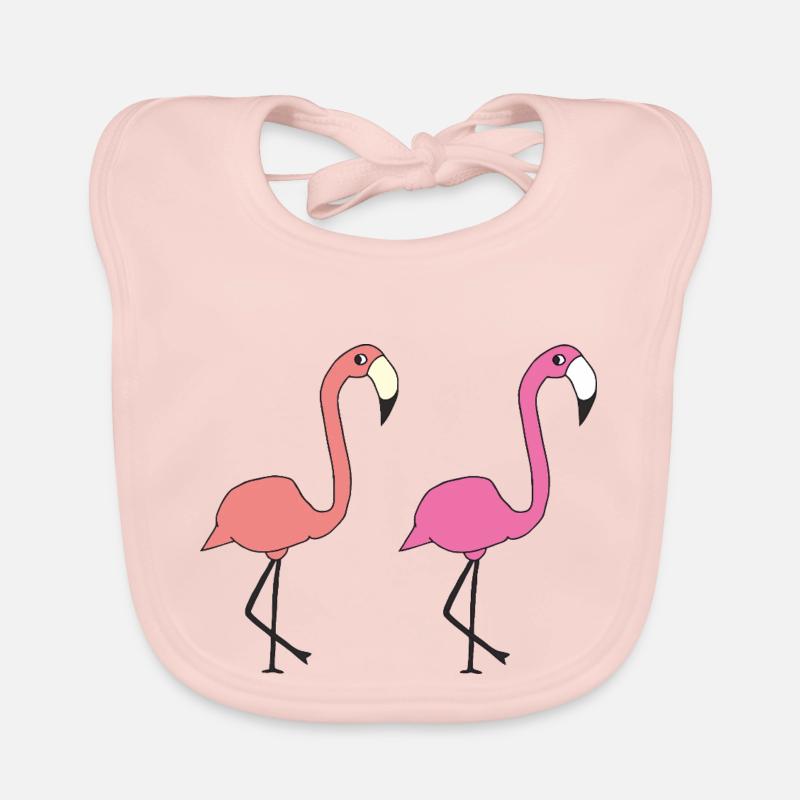 flamingo freunde - Baby Bio-Lätzchen - Rose