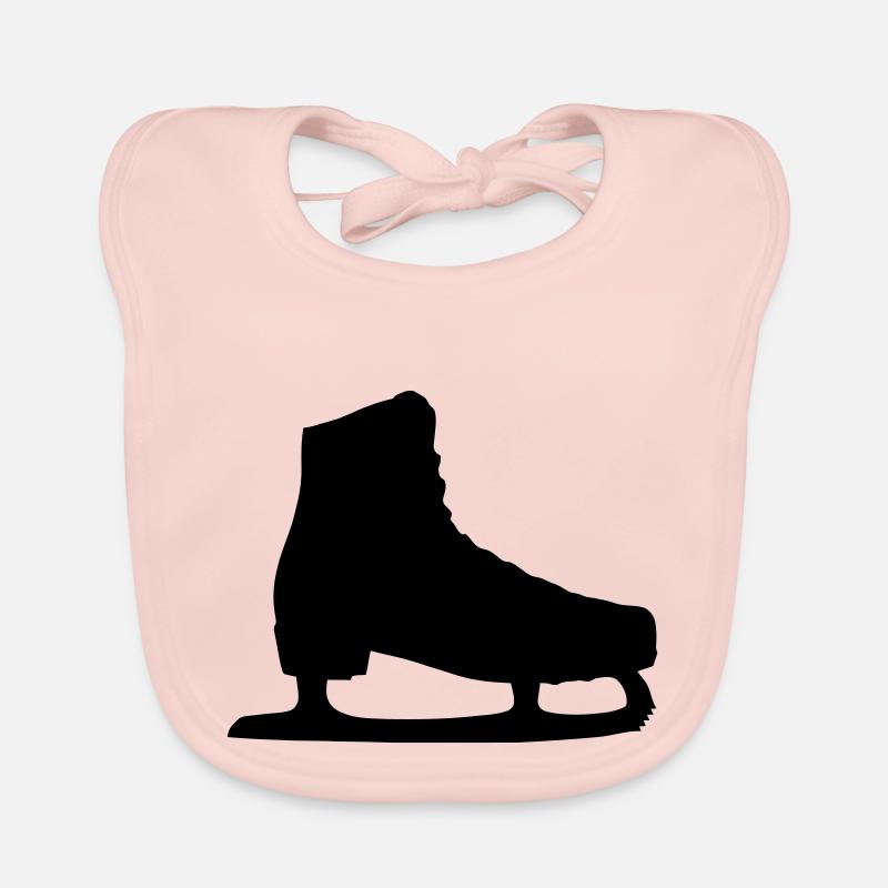 schlittschuh - Baby Bio-Lätzchen - Rose