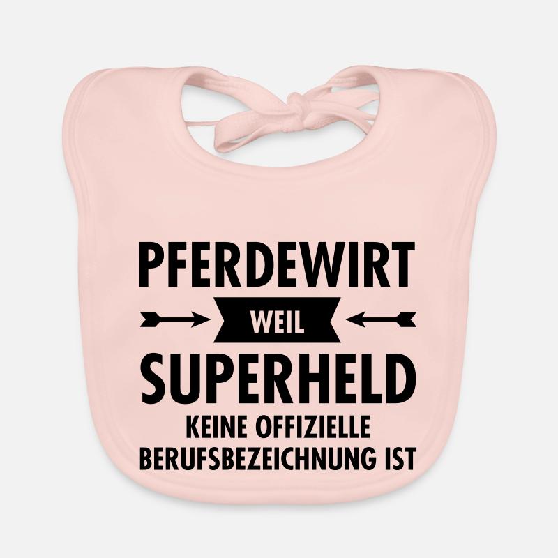 Pferdewirt - Superheld Baby Bio-Lätzchen