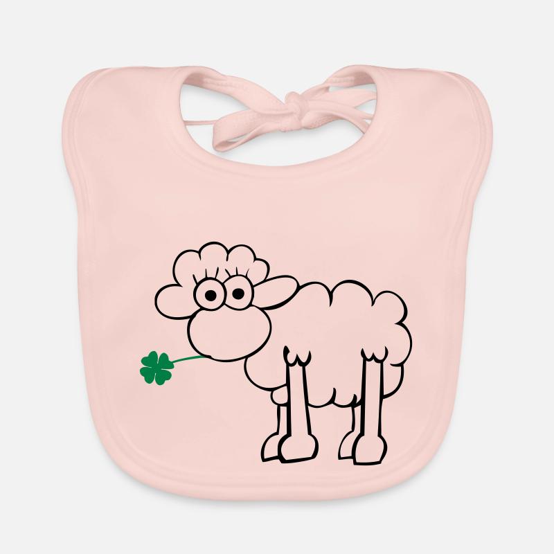 Les moutons avec du trèfle Bavoir bio Bébé