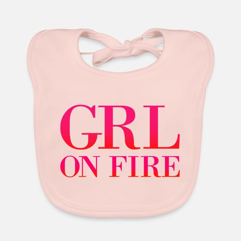 Fille sur le feu Bavoir bio Bébé