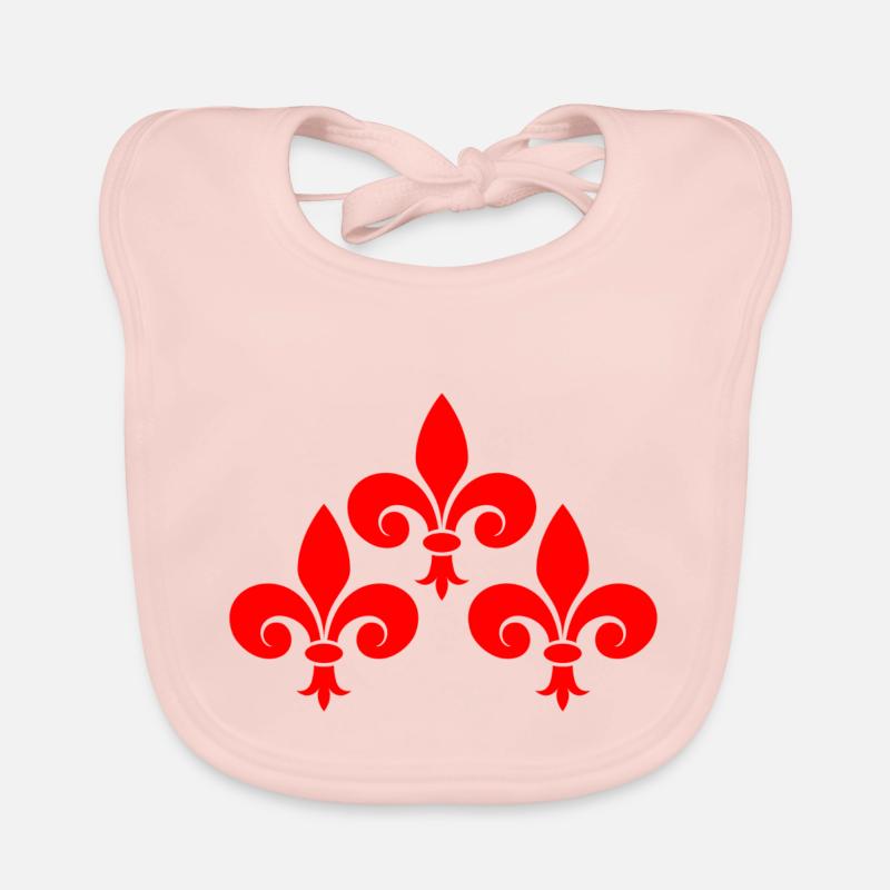 French Lily Fleur de Lis Organic Baby Bibs