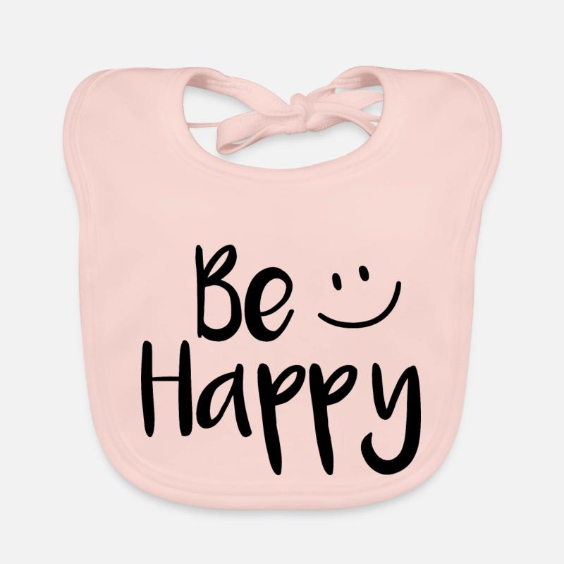Be happy - Baby Bio-Lätzchen - Rose