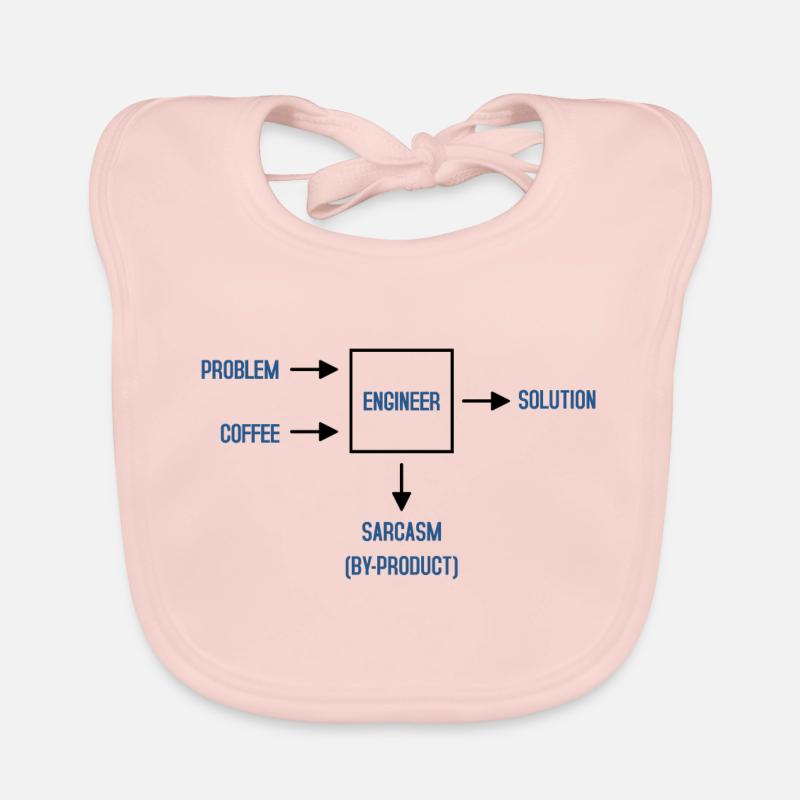 ingénieur - Bavoir bio Bébé - rose