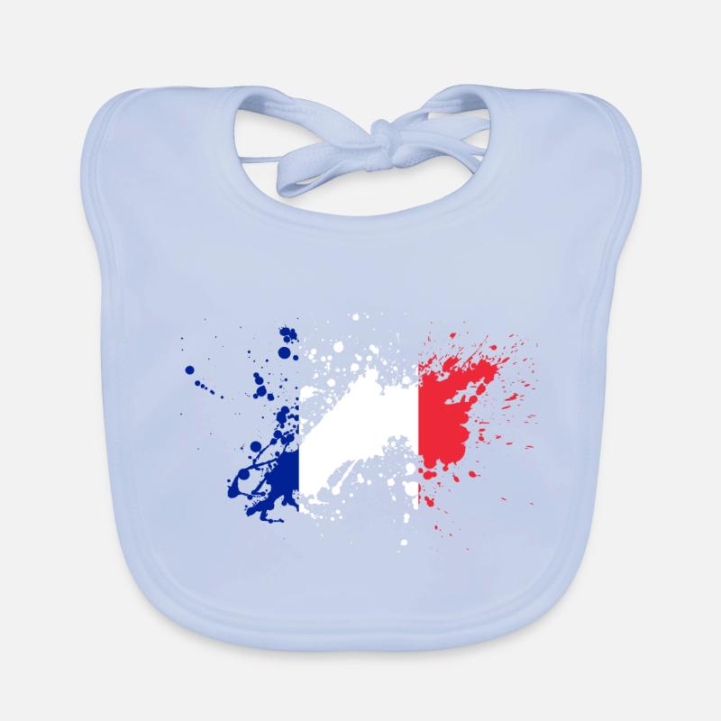 Frankreich Flagge Klecks Baby Bio-Lätzchen