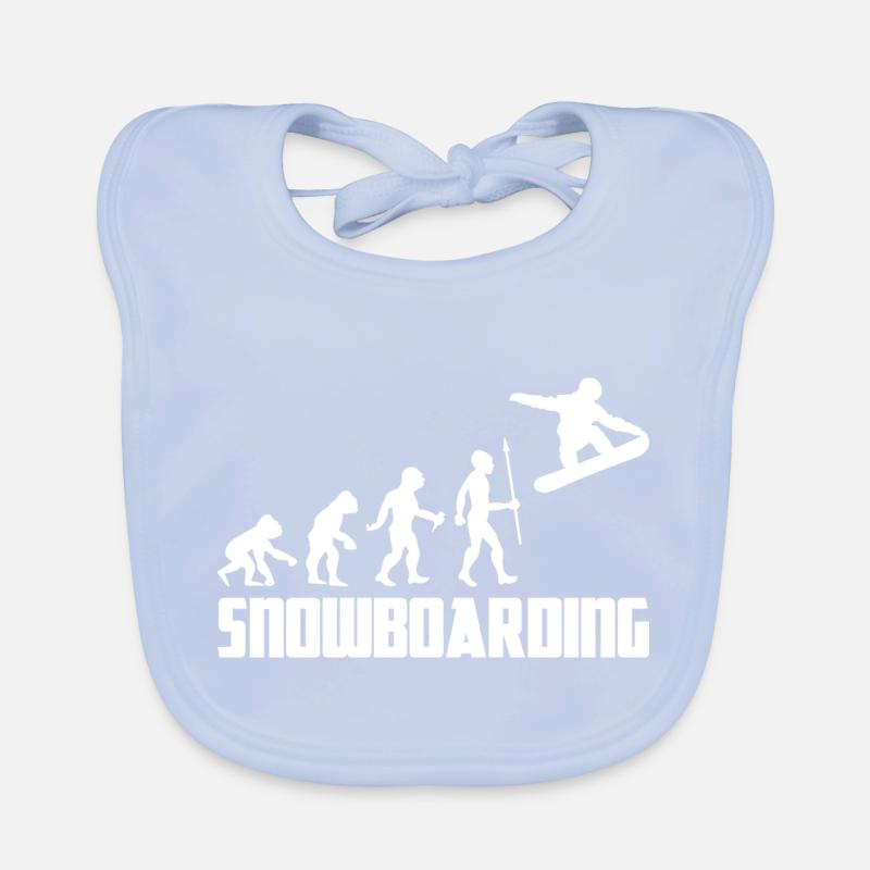 Snowboarder Snowboarder Winter Evolution Snow Bavoir bio Bébé