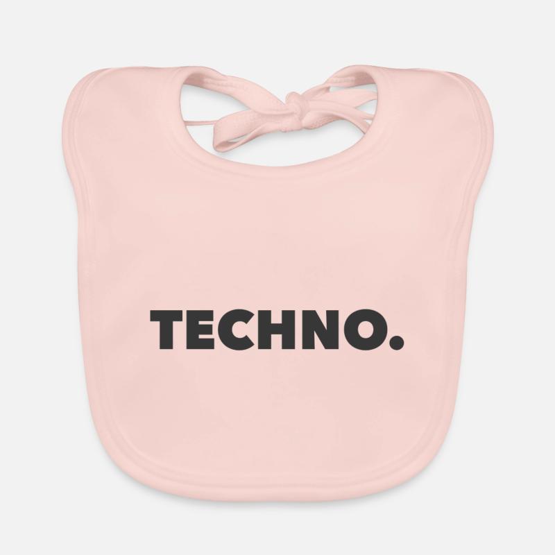 Techno Music Logo grau Baby Bio-Lätzchen
