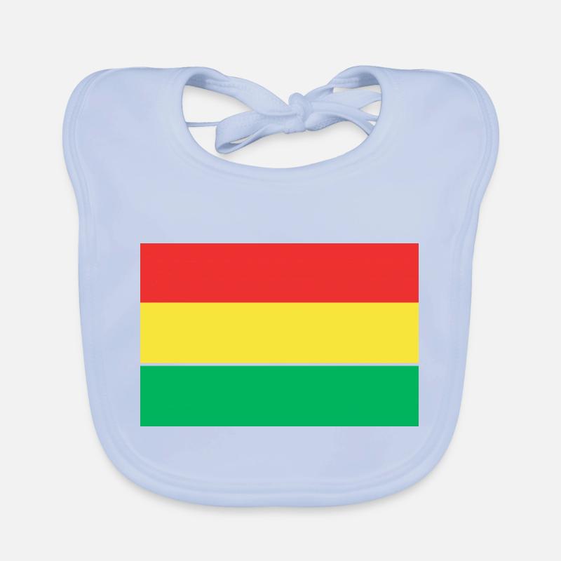 CARNAVAL VERT JAUNE ROUGE Bavoir bio Bébé