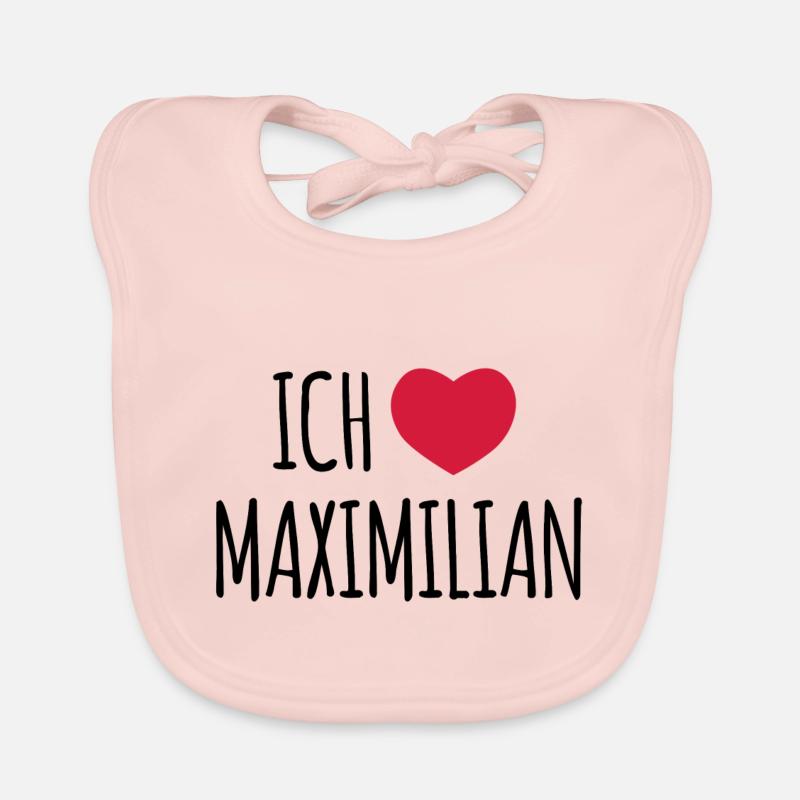Ich liebe Maximilian Maxi Max Geschenk Baby Bio-Lätzchen