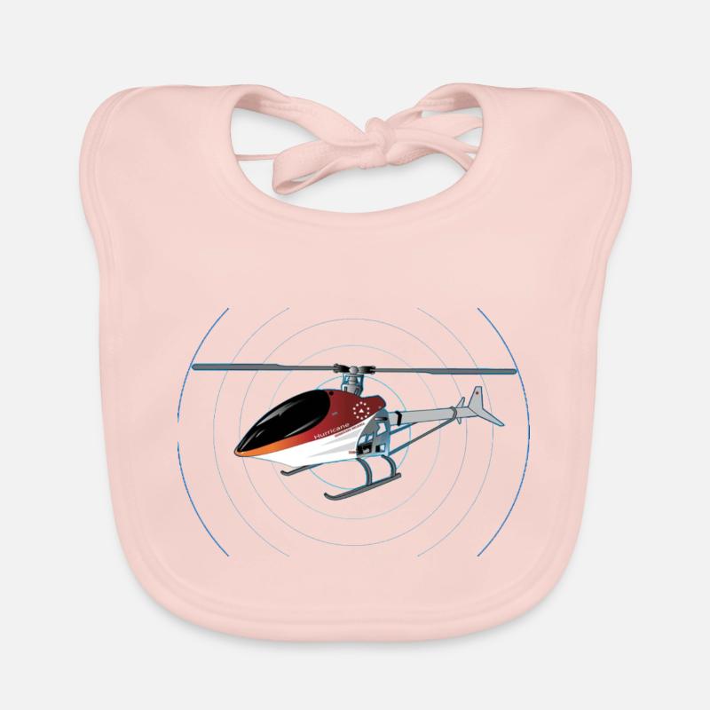 hélicoptère - Bavoir bio Bébé - rose