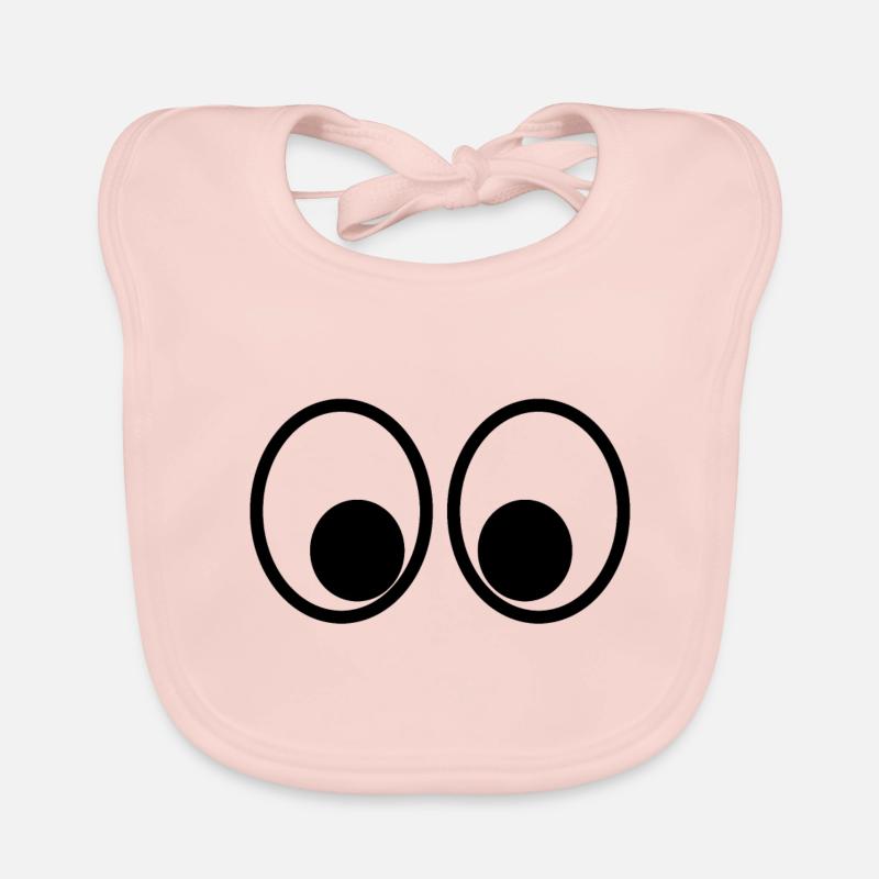 yeux - Bavoir bio Bébé - rose