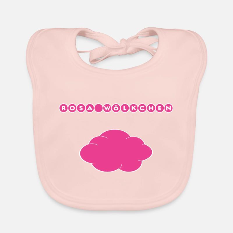 Rosa Wölkchen Baby Bio-Lätzchen