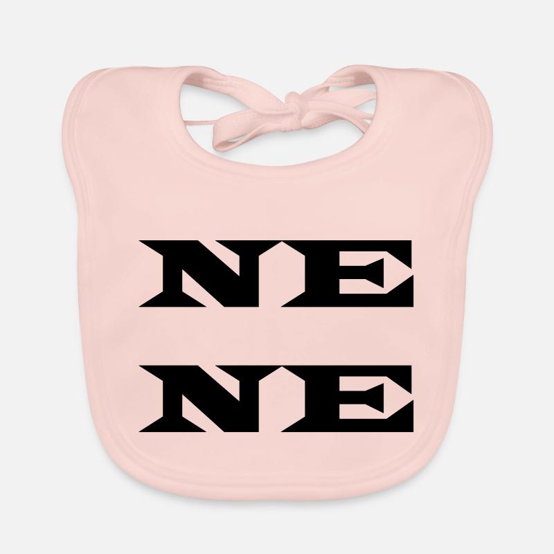 Ne Ne Schriftzug schwarz Baby Bio-Lätzchen
