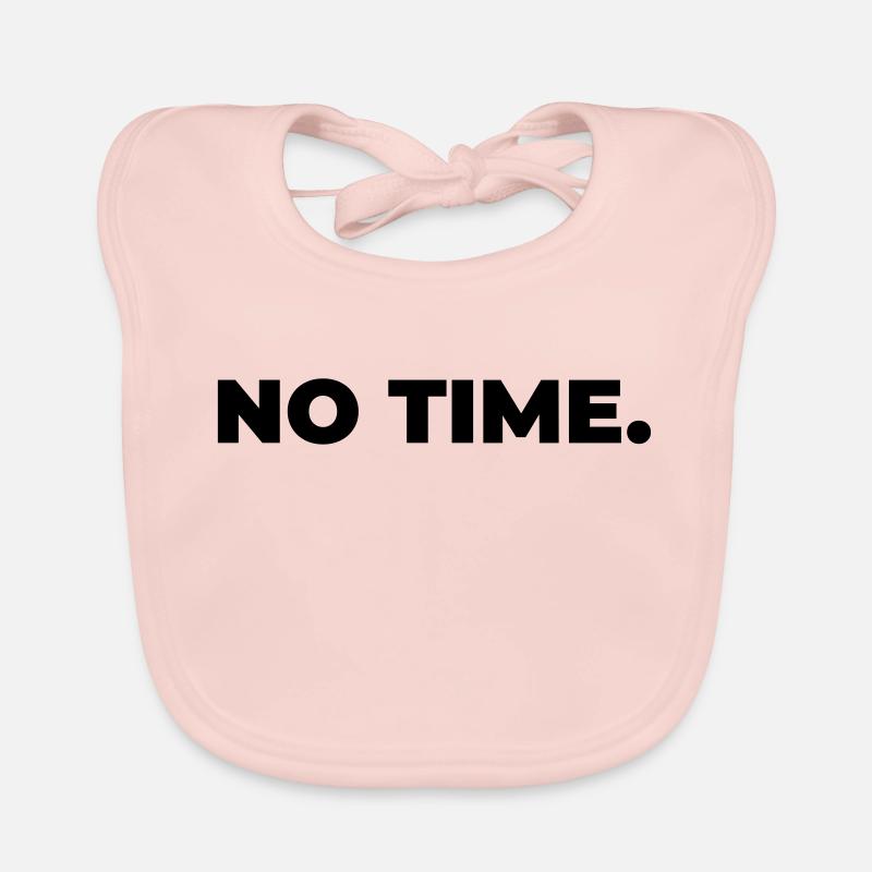 pas de temps - impression de déclaration - Bavoir bio Bébé - rose