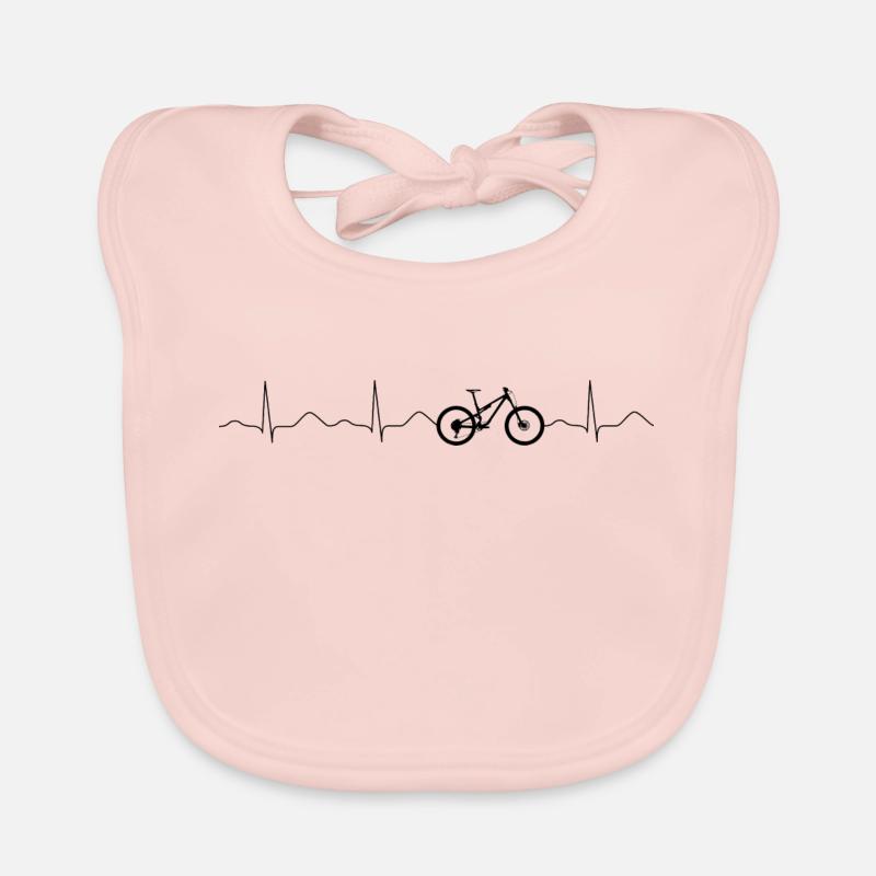 MTB Herzschlag - Baby Bio-Lätzchen - Rose