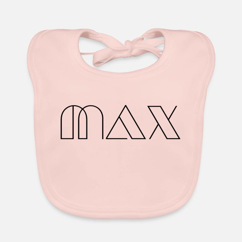 Nom Max Modern Black Bavoir bio Bébé